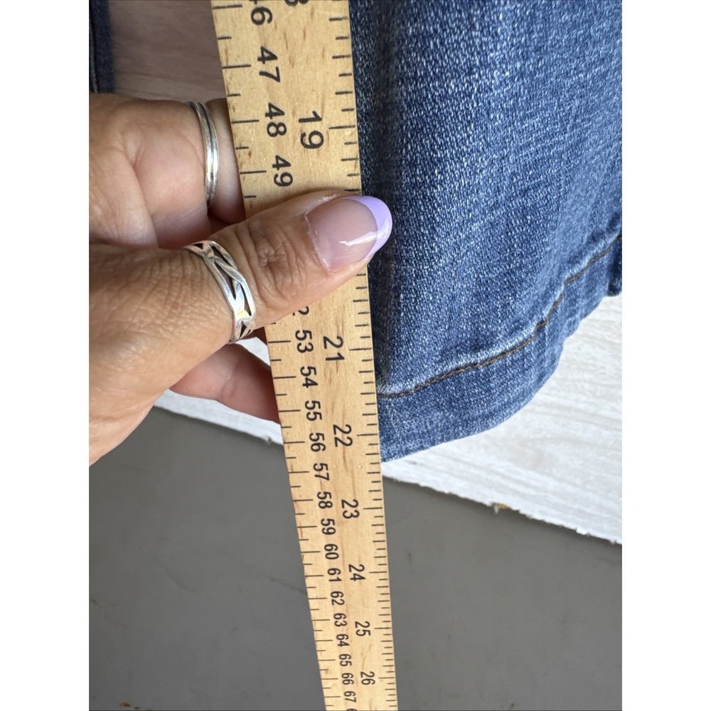 KUT from the Kloth women's blue denim cropped jeans Straight Leg Lauren Sz 10 - Picture 5 of 10